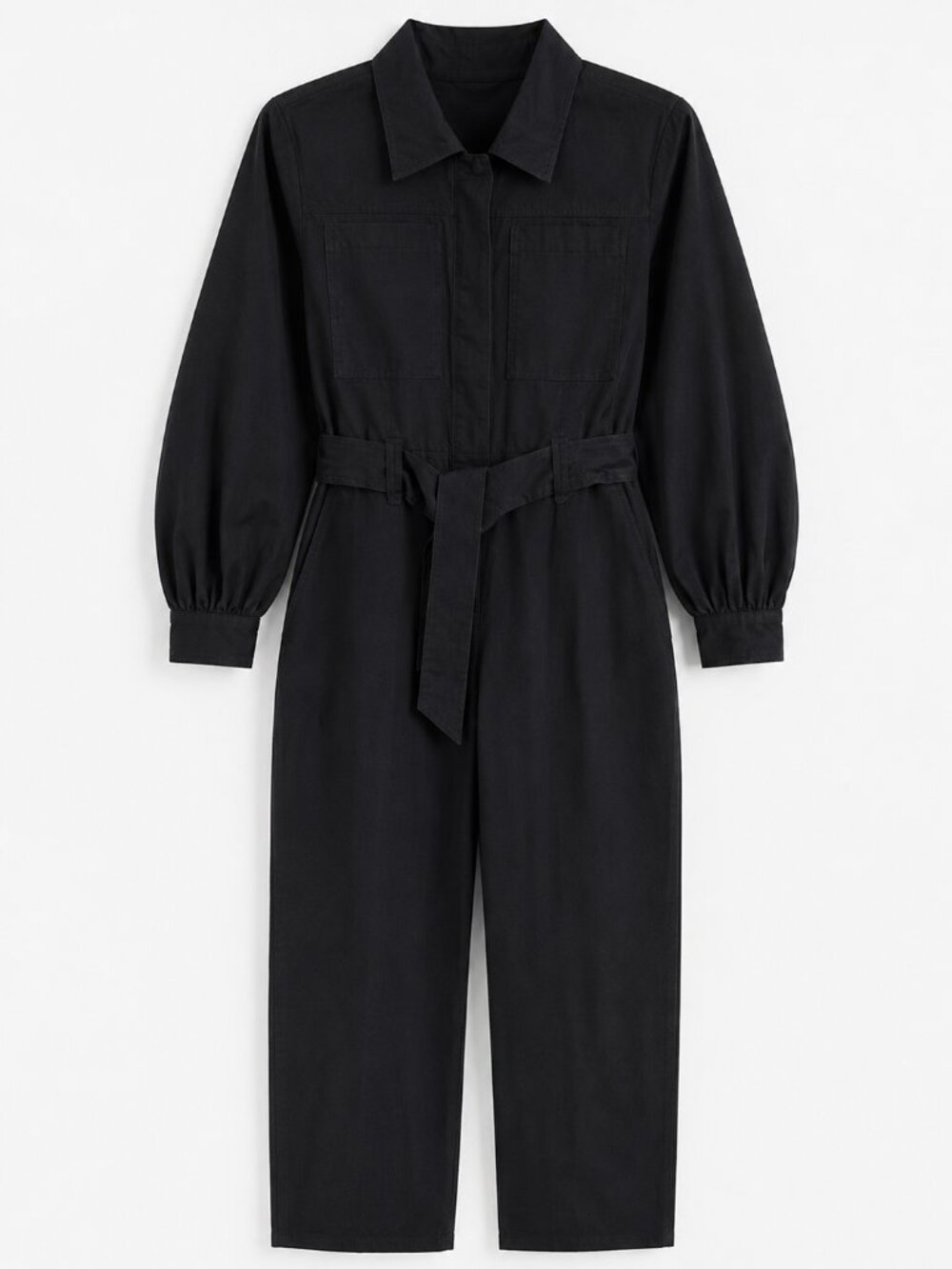 Darling Frolic Jumpsuit – Black Utility Boiler Suit 100% Cotton | Size S